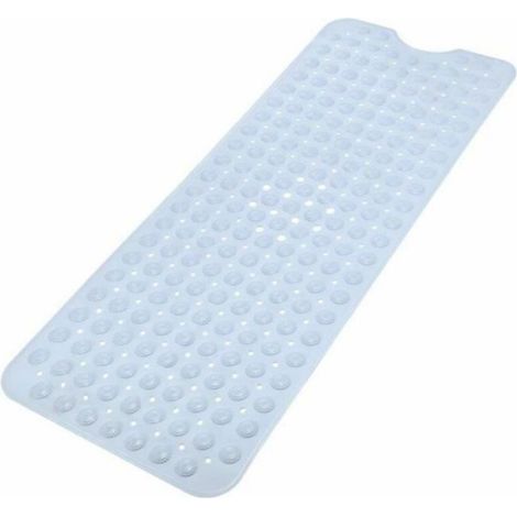 Tapis de salle de bain 100x40cm tapis de baignoire antidérapant Tapis de douche en PVC bleu (1/4)
