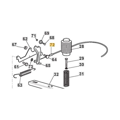 Antriebsdraht für Klingenbremse Modelle F72 1328H 384004608/0 STIGA
