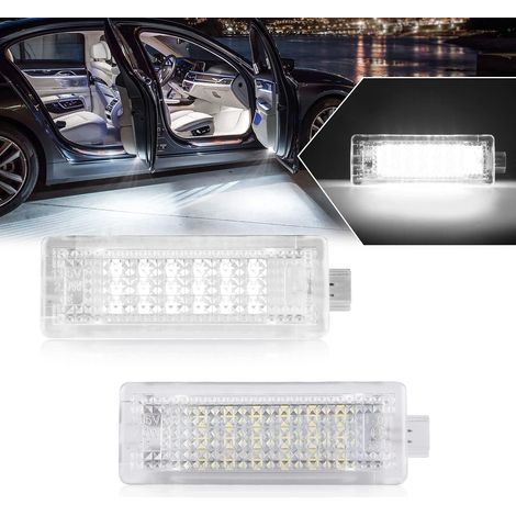 2× led de voiture intérieur,Porte Bas Lampe Éclairage de coffre à LED Eclairage de Porte pour E81 E87 E60 E61 E63 E64 E65 F01 F02 X5 E70 X6 E71 Z4 E85 E86 (1/5)