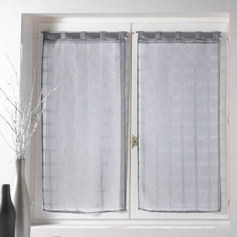 Paire Droite à Passants (2 x 60 x 120 cm) Candide Gris, Voile Sablé (1/5)