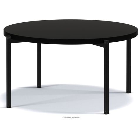 KONSIMO GERIS Couchtische Wohnzimmertisch Spanplatte, schwarz (1/2)