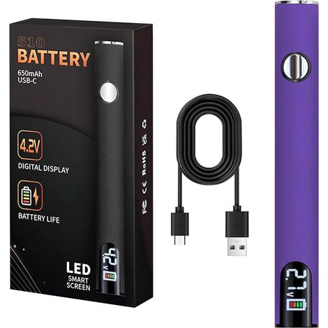 Soldering Pen - 650 Mah - Led Digital Display - Adjustable Temperature 200 C To 450 C - 510 Threaded Connector - For Electronics Repair - 1 Piece (1/4)