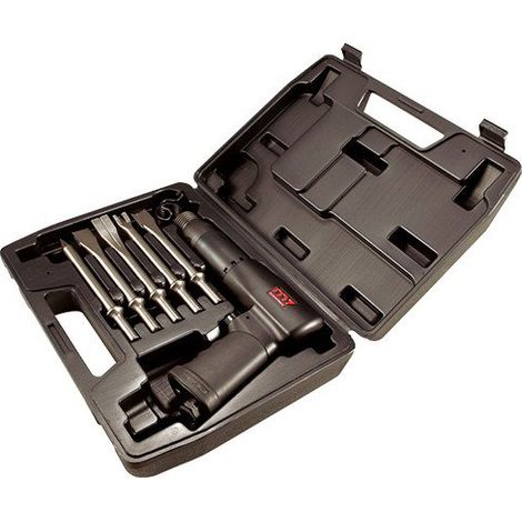 Coffret marteau burineur pneumatique 175 mm - 5 Burins hexagonaux