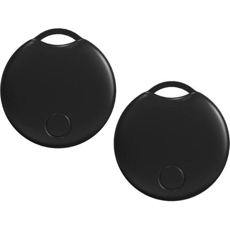Traceur Bluetooth, localisateur d'animaux, adapté au suivi des bagages, clés, portefeuilles, compatible avec Apple Find My, noir, 2 pièce (1/5)