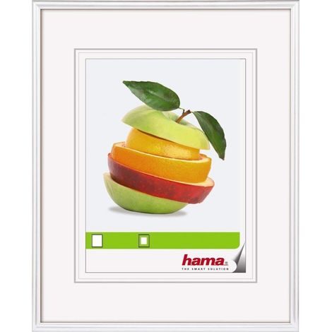 Cadre Photo en Plastique (Taille du Cadre de 50 x 70 cm avec Bordure de 13 mm x 20 mm, pour Une Photo de 30 x 45 cm) Blanc (1/4)
