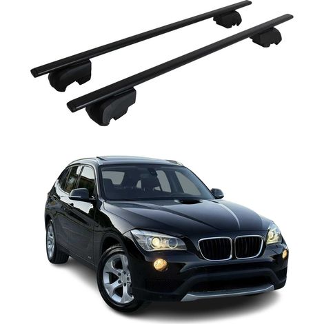 OMAC Dachtrager Quertrager für BMW X1 E84 2009-2015 – City Crash getestet – ISO PAS 11154:2006 – Abschliessbar – Max 75 kg – 2 Stangen Stahl Schwarz (1/5)