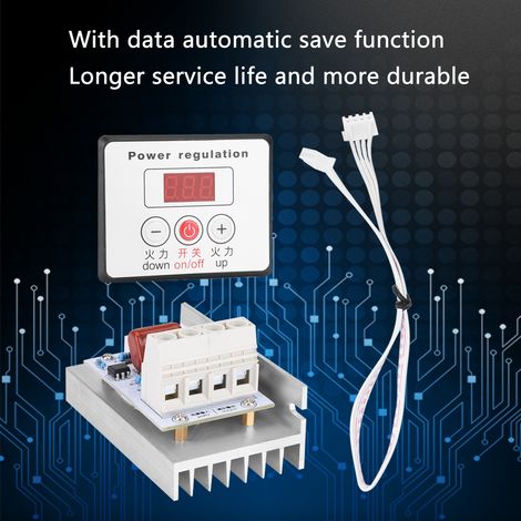 Régulateur de tension numérique SCR 10 000 W avec variateur de vitesse et thermostat 220 V CA (1/5)