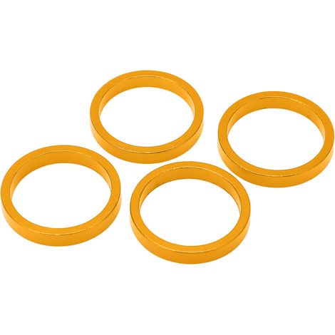 4 Entretoises de Direction en Alliage d'Aluminium Doré pour Vélo Route/VTT, Diamètre 28.6mm, Kit de 4 Pièces (1/5)