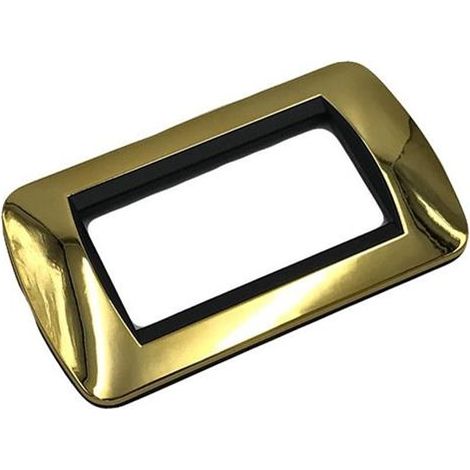 Placca 4 posti Oro COMPATIBILE CON Bticino Living TIPO L4804OR