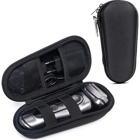 Custodia da viaggio per rasoio elettrico compatibile con i rasoi elettrici Braun serie 3, 5, 6, 7, 8, 9, nero