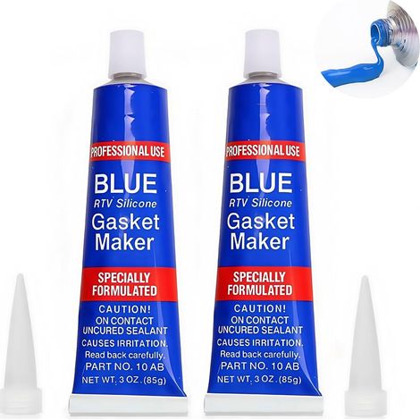 Joint Carter Huile Moteur,Pate a Joint Moteur,Mastic d'étanchéité pour Moteur 2PC Pate a Joint Moteur Temperature,Plage de Résistance à la Chaleur de -60℃-320℃ -85g (Blue) (1/5)