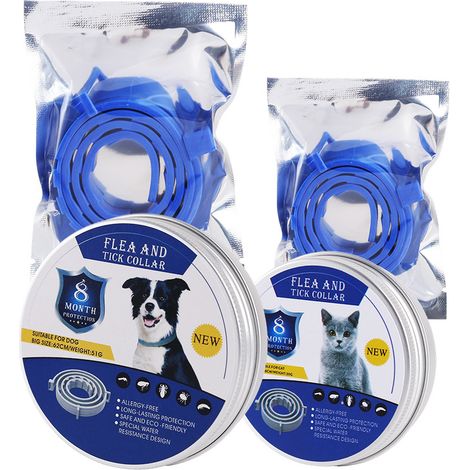 Collier anti-puces et tiques à base d’huiles essentielles végétales – 38 cm – Protection 1 mois – Chien et chat – 10 couleurs disponibles