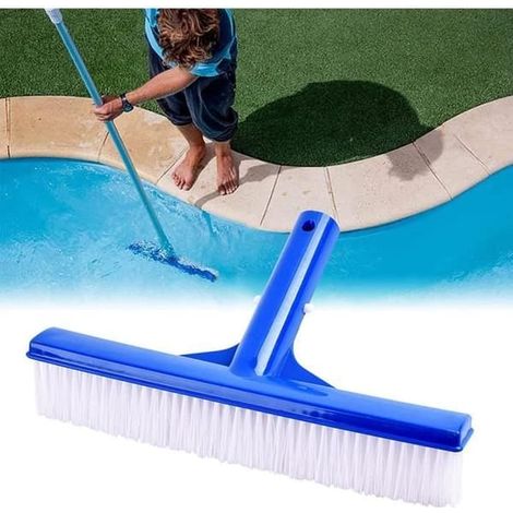 SABIR-Brosse de nettoyage de piscine (bleue) - Tête de brosse en plastique - Balai de piscine (1/4)