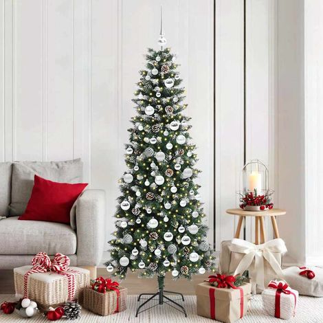 Künstlicher Weihnachtsbaum mit 300 LEDs mit Ständer Grün 180 cm
