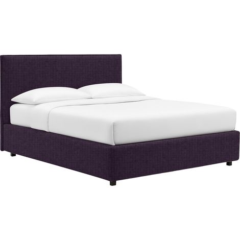 Letto Singolo Dagenham, Sfoderabile, Contenitore Made in Italy, Viola