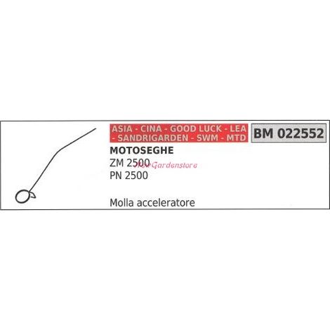Molla acceleratore CINA motosega ZM 2500 PN 2500 022552