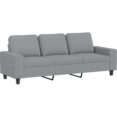 Canapé  Sofa à 3 places Gris clair 180 cm Tissu (1/5)
