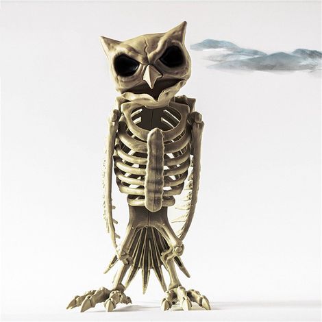Statue-Squelette-Chouette-Halloween-Joints-Mouvants-Intérieur-Extérieur-1-Pièce