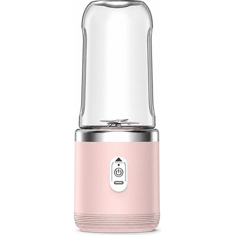 Blender Portable Rechargeable Rose, 6 Lames, 40 W, USB-C, Gobelet à Jus et Smoothies (1/5)