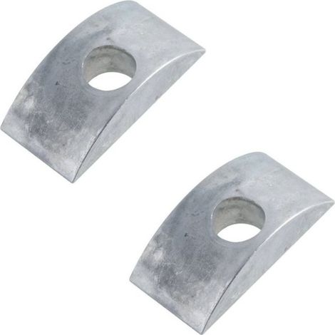 Cyclingcolors – Lot de 2 étriers demi lune 38mm – Trou pour vis Ø 7/8mm – Acier pour assemblage meuble ancien – Ferrure vintage rustique (1/2)