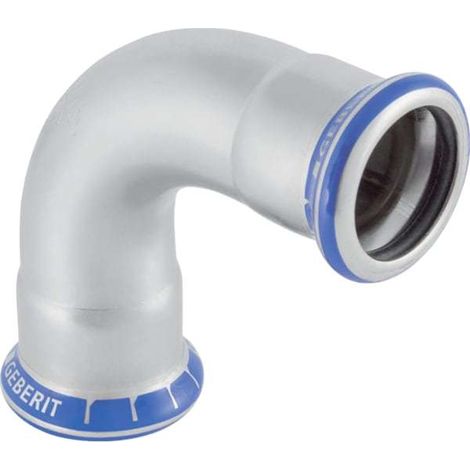 Geberit Bogen Mapress d= 28mm, LABS-frei, 90Grad, Edelstahl (1/5)