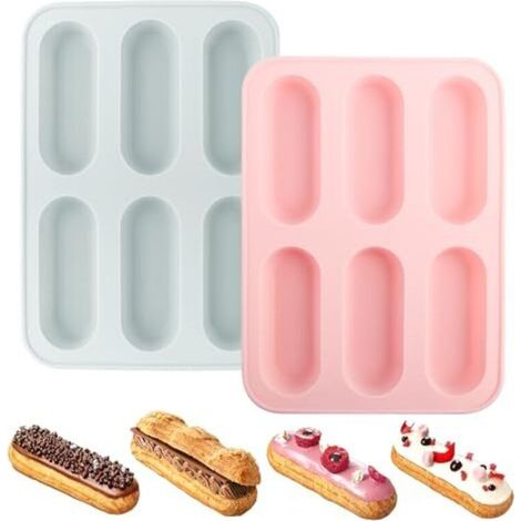 Moule à cake en silicone alimentaire – Lot de 2 pièces flexibles, résistantes à la chaleur (–40 °C à +230 °C), idéal pour pains, gâteaux et baguettes maison