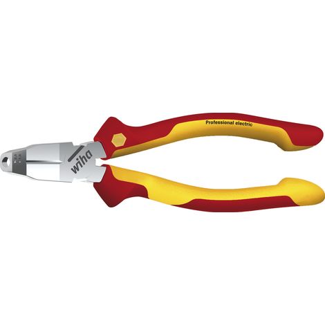 Wiha Alicates de instalación TriCut Professional electric 170 mm, 7" (38552)