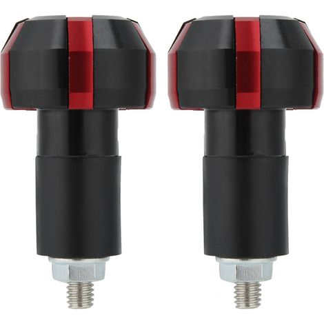 Lot de 2 embouts de guidon universels pour moto, accessoires de poignée d'équilibrage (rouge) (1/5)