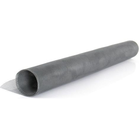 Rouleau de Toile Moustiquaire PVC - AVOSDIM - 1 x 10m - Gris Anthracite - Anti-tâches - Ajustable