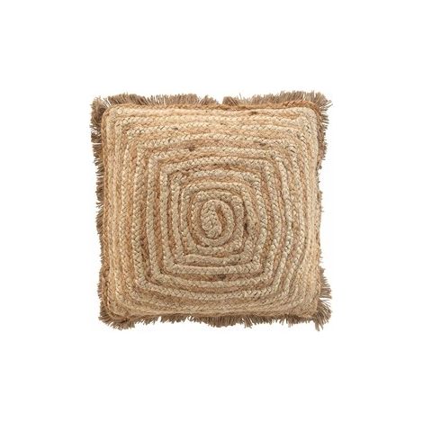 Coussins Douceur d intérieur COUSSIN DEHOUS. COMPR. FRANGES 45 x 45 CM JUTE UNI+COTON UNI TOU Beige (1/3)