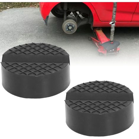 Deux patins en caoutchouc universels pour essieux de roue de cric, patins en caoutchouc rainurés, largeur de rainure 65x35x15mm. (1/5)