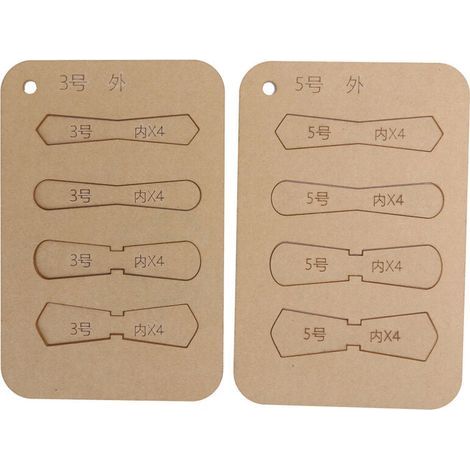 10 Pièces Modèles en Cuir Acrylique pour DIY, Tabs de Tirage Anneau D pour Fermeture Éclair, Outils de Stencil pour Artisanat