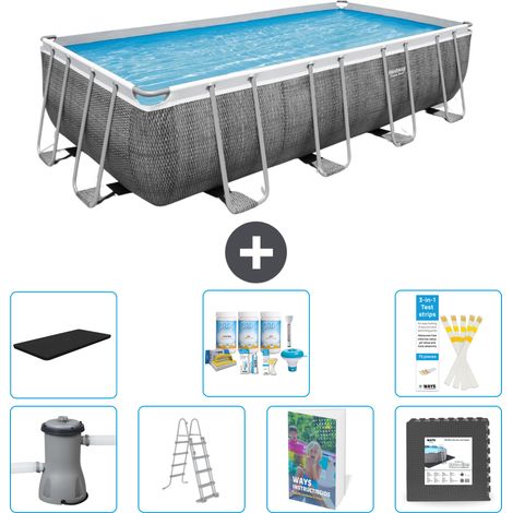 Bestway Bestway Power Steel Rectangulaire - 488x244x122 cm - 8-pièces S581 (1/4)