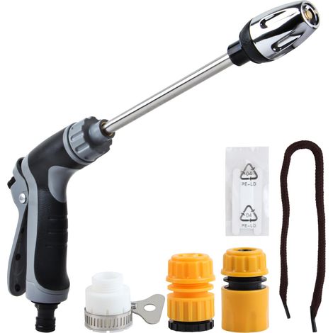 Pistolet haute pression Power Jet - Douchette de jardin - Pistolet haute pression - Tuyau d'arrosage avec accessoires - Pour arrosage de jardin, lavage de voiture, douche d'animaux (1/5)