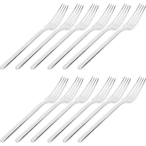 12 Fourchettes en Acier Inoxydable 316 pour Repas, Service de Table pour Cuisine et Salle à Manger