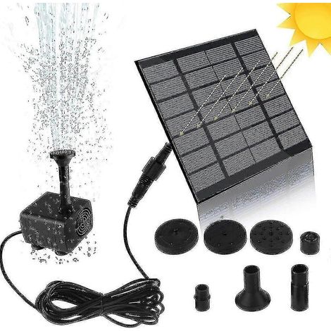 Pompe solaire pour bassin, pompe pour fontaine, pompe solaire pour fontaine de jardin, fontaine d'extérieur, fontaine (1/5)