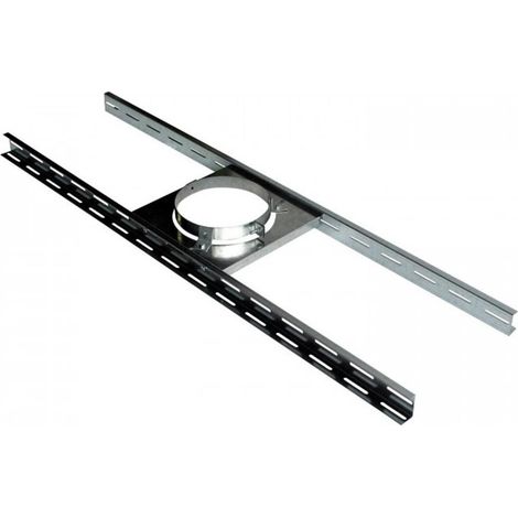 Poujoulat – Support plancher THERMINOX D.150 – Collier pour fumisterie – Pour béton armé – Installation rapide et sécurisée