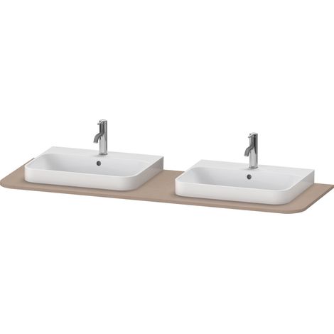 Console Duravit Happy D.2 Plus, 1600x550 mm, 2 découpes, pour