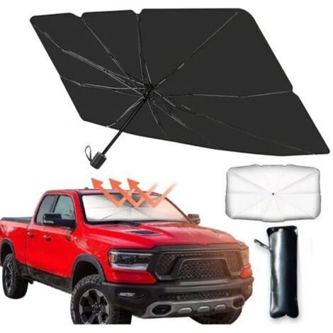Pare- de pare-brise avant de voiture et parapluie d'isolation thermique, pliable, protection UV et thermique, adapté à la plupart des camions SUV MPV (1/4)