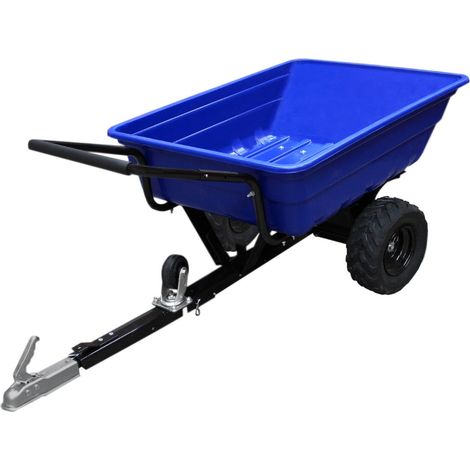 Remorque ATV Chariot Jardin Chargement Puissant Tracteur Roues Tout-Terrain Ferme 295kg