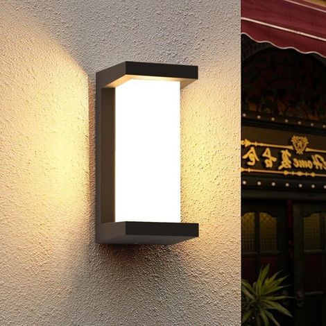 Appliques murales extérieures, luminaire extérieur LED moderne, applique murale noire 3000 K, lumière pour maison, porche, patio, garage, jardin (1/5)