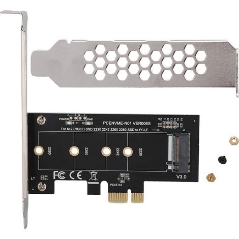 PCI-E-zu-M.2-Erweiterungskarten-Anschlussadapter für M.2 NGFF NVMe-Festplatten. (1/5)