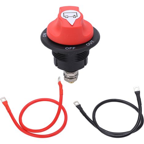 Coupe-batterie principal déconnecteur pour camping-car, yacht, fourgon, camion, caravane - interrupteur d'isolation 12V/24V 300A (1/5)