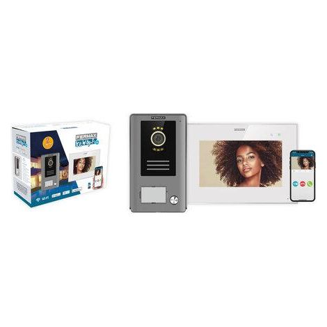 Fermax – Kit vidéo visiophone WIFI 1 bouton – Caméra HD grand angle – Compatible Alexa et Google Home – Alimentation 100-240Vac – Montage sur rail DIN (1/4)