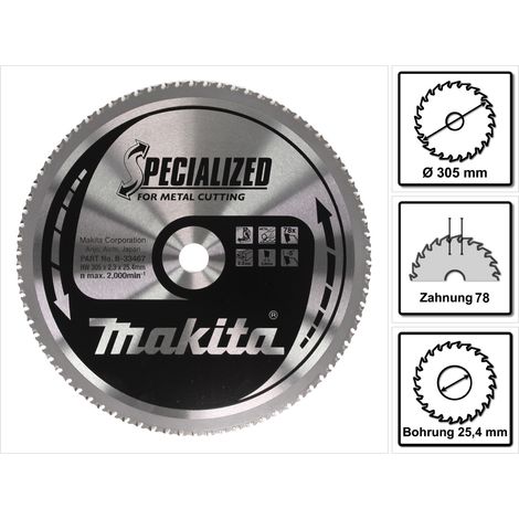 Makita B-33467 Specialized Lama per troncatrici 305x25,4 mm per acciaio sottile (1/5)