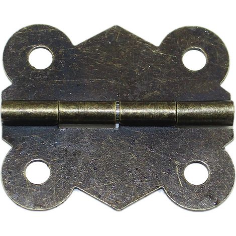 Charnière papillon vintage miniature - Lot de 20 pièces en bronze, 25x20mm, idéale pour coffret à bijoux, boîte en bois et petit meuble, quincaillerie rétro GROOFOO (1/4)