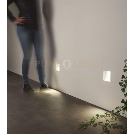 FARETTO SEGNAPASSO DA INCASSO FUNKY BIANCO H.17CM LED 3000K 90LM 1W PER INTERNI IP20