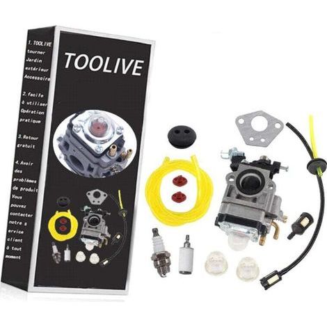 Kit de carburador para motor de desbrozadora 52cc 49cc 43cc Bujía de encendido Filtro de gasolina (1/5)