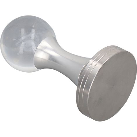 Pilon à café en acier inoxydable de qualité alimentaire, boule de cristal, marteau à café pour la cuisine, pilier argenté 51 mm/2 pouces (1/5)
