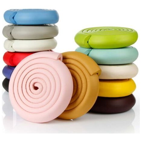 L Shape Corner Guards for Furniture, Table Edge, Corner Cushion, Climbing, Baby, Toddler, Safety Sets, Extra Thick Rubber Protectors, Foam Bumper, Soft Strip (1/4)